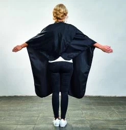 Trend-Design NEON Kapmantel Met Drukknopen 7 Trend-Design NEON Kapmantel Met Drukknopen -Haarverzorgings Winkel 93701 neon schwarz hinten bernadette