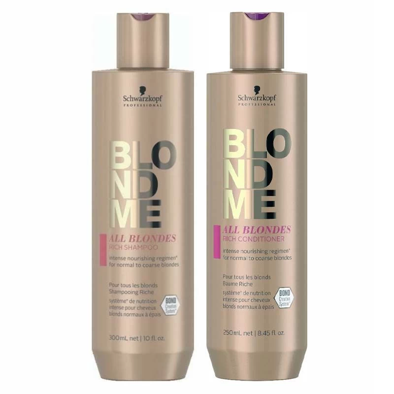 Schwarzkopf Blond Me All Blondes Rich Shampoo 300ml + Conditioner 250ml 3 Schwarzkopf Blond Me All Blondes Rich Shampoo 300ml + Conditioner 250ml