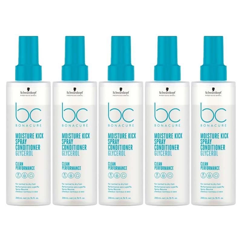 5X Schwarzkopf BC Moisture Kick Spray Conditioner 200ml 3 5X Schwarzkopf BC Moisture Kick Spray Conditioner 200ml